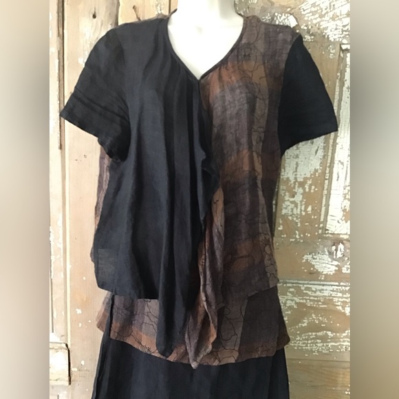 Kim Bernardin Paris Dress 2 Piece Separates Made In France Linen 38 - Picture 2 of 10